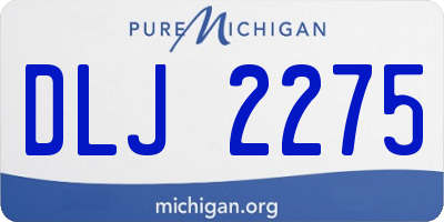 MI license plate DLJ2275