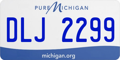 MI license plate DLJ2299