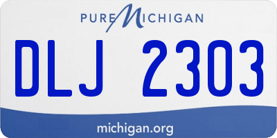 MI license plate DLJ2303
