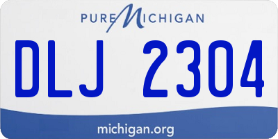 MI license plate DLJ2304