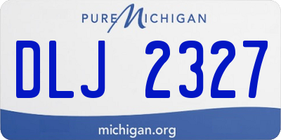 MI license plate DLJ2327