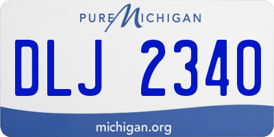 MI license plate DLJ2340