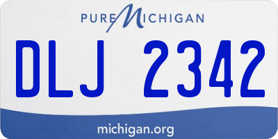 MI license plate DLJ2342
