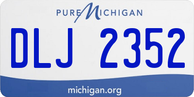 MI license plate DLJ2352
