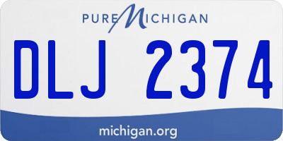 MI license plate DLJ2374