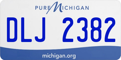 MI license plate DLJ2382