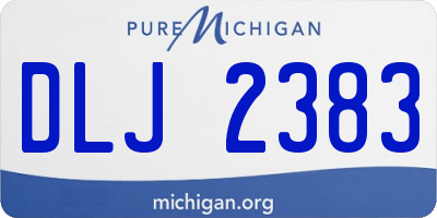 MI license plate DLJ2383