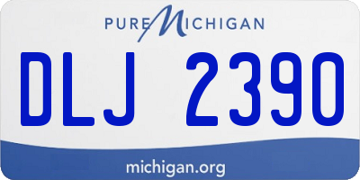 MI license plate DLJ2390