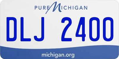 MI license plate DLJ2400