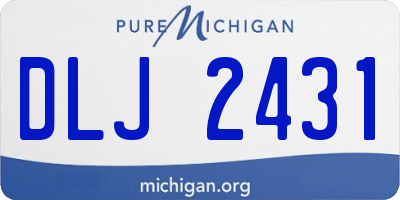 MI license plate DLJ2431