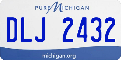 MI license plate DLJ2432