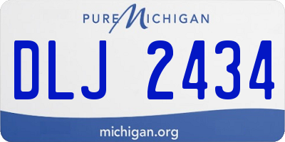 MI license plate DLJ2434