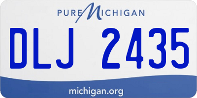 MI license plate DLJ2435