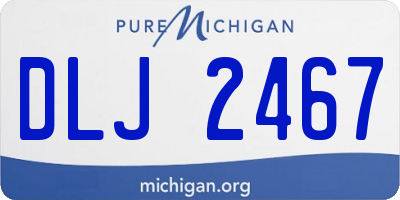 MI license plate DLJ2467