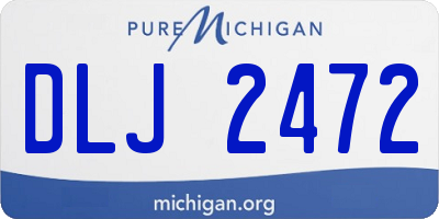 MI license plate DLJ2472