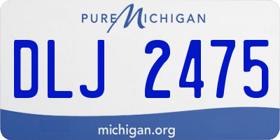 MI license plate DLJ2475