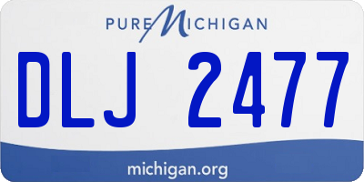 MI license plate DLJ2477