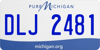 MI license plate DLJ2481