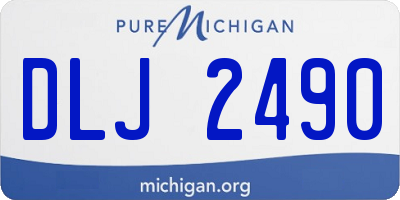 MI license plate DLJ2490