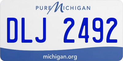 MI license plate DLJ2492