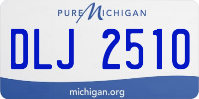 MI license plate DLJ2510