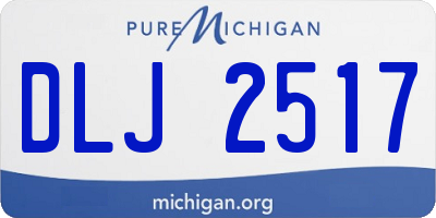 MI license plate DLJ2517