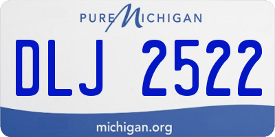 MI license plate DLJ2522