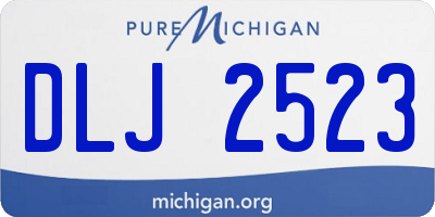 MI license plate DLJ2523