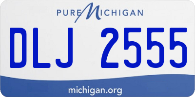 MI license plate DLJ2555