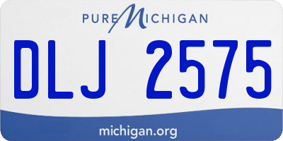 MI license plate DLJ2575