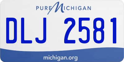 MI license plate DLJ2581