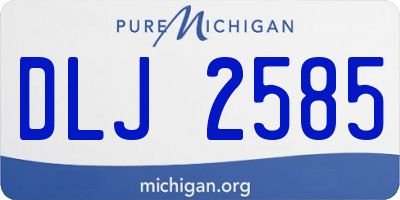 MI license plate DLJ2585