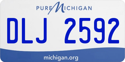 MI license plate DLJ2592