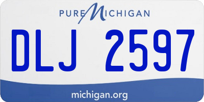MI license plate DLJ2597