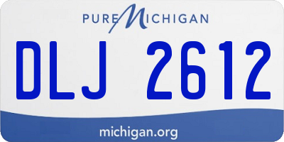 MI license plate DLJ2612