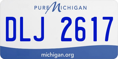 MI license plate DLJ2617