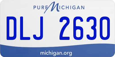 MI license plate DLJ2630