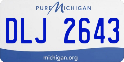 MI license plate DLJ2643
