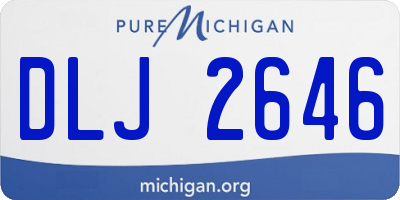 MI license plate DLJ2646