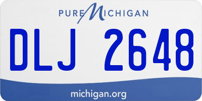 MI license plate DLJ2648