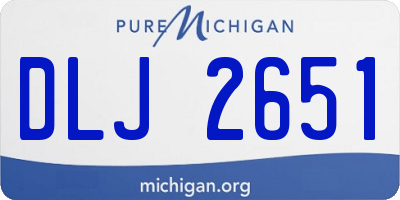 MI license plate DLJ2651