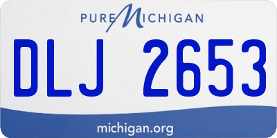 MI license plate DLJ2653