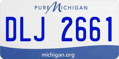 MI license plate DLJ2661
