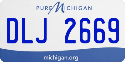 MI license plate DLJ2669