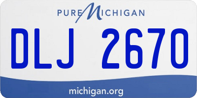 MI license plate DLJ2670