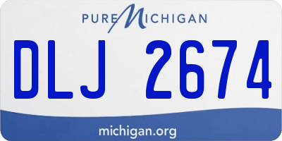 MI license plate DLJ2674
