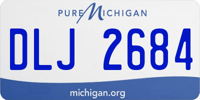 MI license plate DLJ2684