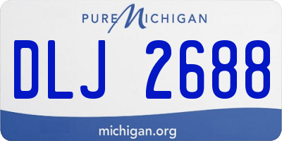 MI license plate DLJ2688
