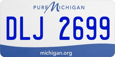MI license plate DLJ2699
