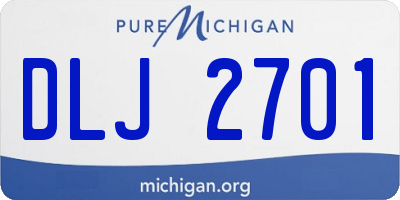 MI license plate DLJ2701